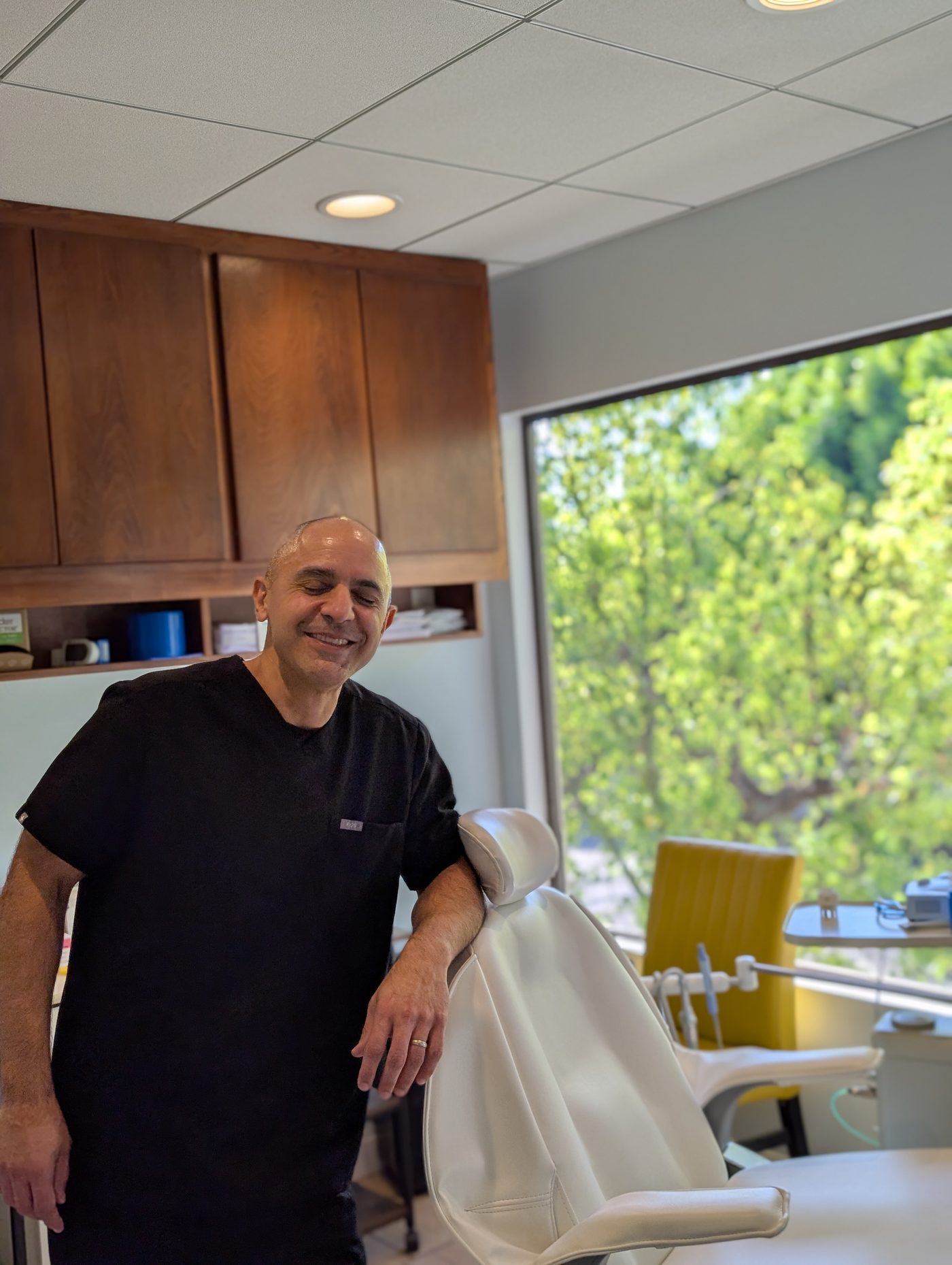 Dr. Rostamian in the treatment room at The Tender Dentist